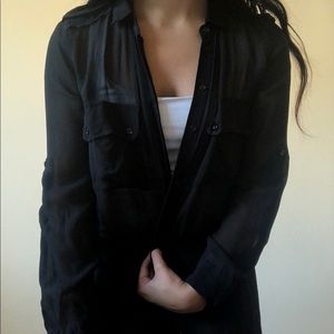 Wilfred Sheer Black Cardigan